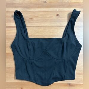 Forever 21 corset style tank top in black